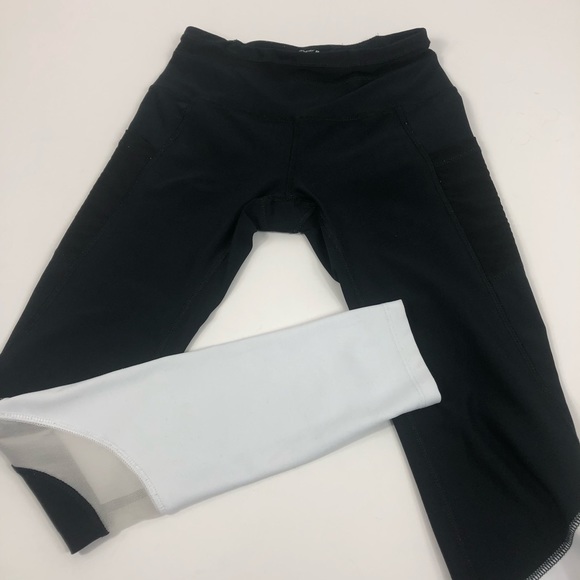 Layer 8 2 Tone Black White Performance Leggings XS - Picture 3 of 8